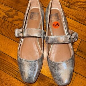 Dolce Vita Metallic Silver Mary Jane Flats